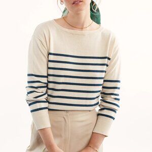 Tricot Cashmere and Cotton Sailor Striped Sweater LAST CHANCE BEFORE DONATION!